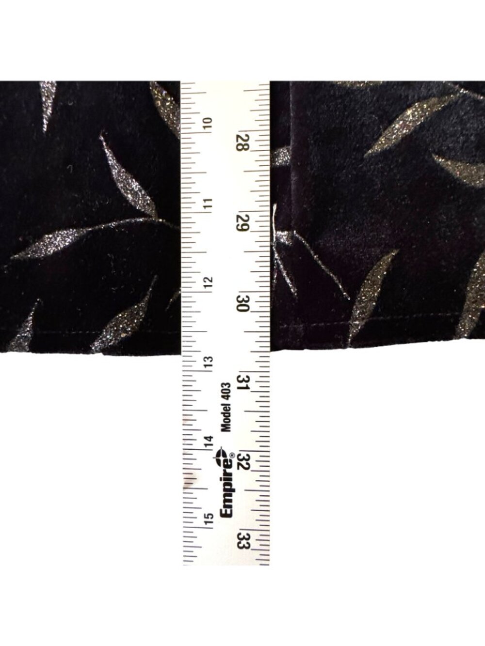 Evening Dress Women's Size 12 Petite Black Velvet Silver Leaves Sheath + Jacket - Picture 12 of 13